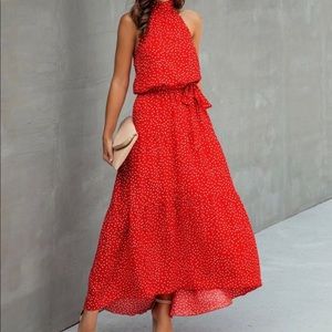 NWOT. Shein polka dot maxi dress.